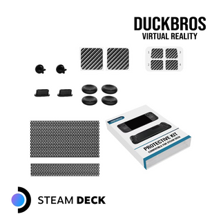 Steam Deck/OLED 主機保護套裝|防塵塞+按鍵觸控板貼紙+搖桿帽 DUCKBROS Brand