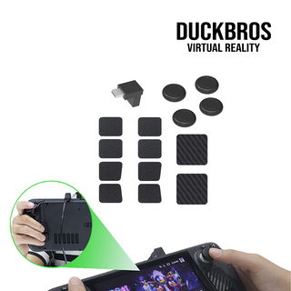 Steam Deck/OLED 按鍵保護套裝|背鍵增厚 矽膠搖桿帽 90度轉接頭 Type-C線 防滑貼 DUCKBROS Brand