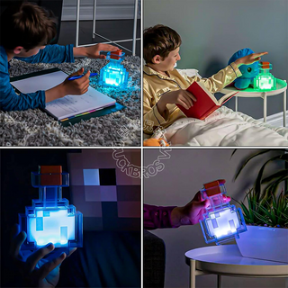 Minecraft 麥塊|藥水瓶燈 八色變換 充電式夜燈| 第三方周邊 Minecraft
