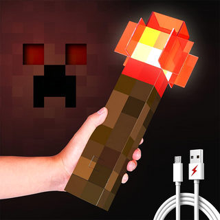 Minecraft 麥塊|紅石火炬燈 充電式夜燈|第三方周邊 Minecraft