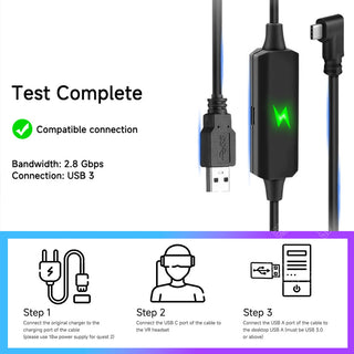 Quest Link 18W 五米 傳輸充電線 數據線 |相容於 Quest 3/3S/2/Pro DUCKBROS Brand