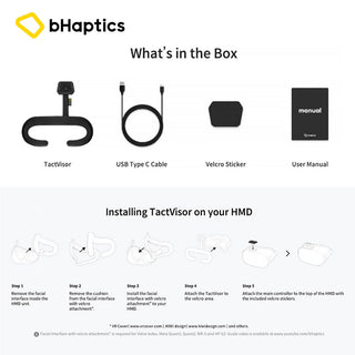 代購|bHaptics 觸覺反饋面罩 TactVisor|適用 Quest、Valve Index、VIVE bHaptics