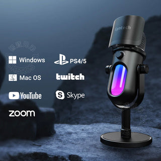 預購|Syntech RGB 電競麥克風|獨特光效 高音質 監聽 直播專用 Syntech