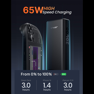 預購 JSAUX 幾碩 行動電源 20000mAH 65W|相容於 Steam Deck/ROG Ally X JSAUX