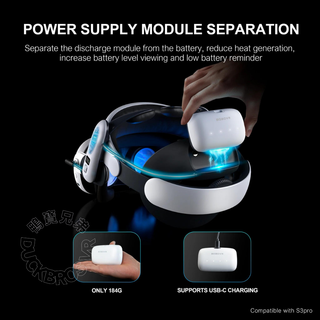 BOBOVR B100 電池|電池頭戴 替換電池|相容於 Quest 3 S3 Pro 等 BOBOVR