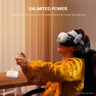BOBOVR B100 電池|電池頭戴 替換電池|相容於 Quest 3 S3 Pro 等 BOBOVR