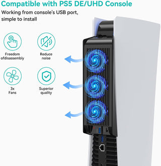 KIWI|PS5 散熱風扇支架|三顆風扇  二段風速 降噪設計 (不適用Slim) KIWI Home