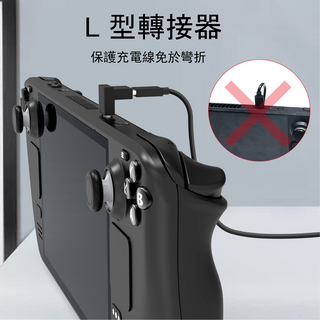 Steam Deck/OLED 按鍵保護套裝|背鍵增厚 矽膠搖桿帽 90度轉接頭 Type-C線 防滑貼 DUCKBROS Brand