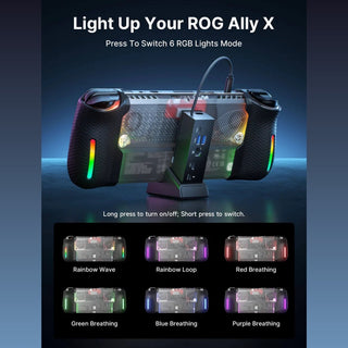 JSAUX 幾碩 RGB 透明背板|相容於 ROG Ally X 保護殼 JSAUX