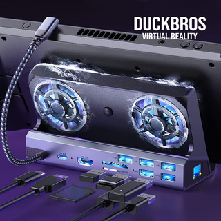 多功能擴充底座 十合一 散熱風扇PRO版 主機/螢幕擴展座 |適用 Steam Deck/ROG Ally X DUCKBROS Brand