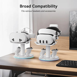 預購 AMVR RGB 磁吸充電展示架|相容於 Quest 3 / 3S