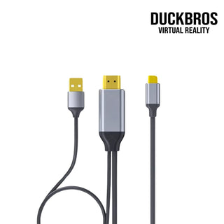 HDMI 轉 Type-C 轉接線|相容於 XREAL AR眼鏡/Steam/ROG Ally X底座/PC電腦 DUCKBROS Brand