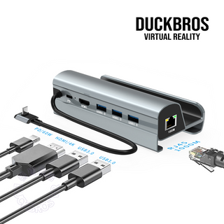 Steam Deck/OLED、ROG Ally |六合一 多功能擴充底座|散熱風扇|主機/螢幕擴展座 DUCKBROS Brand