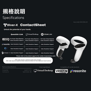 代購 預購 Diver-X ContactSheet 手指追蹤輔助器|相容於 Quest 3/3S/Pro DIVER-X