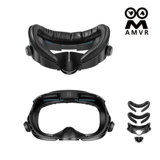 AMVR 三合一皮革面罩|相容於 Quest 3 轉輪調節 AMVR