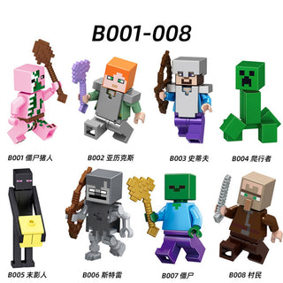 Minecraft 麥塊|16款套組 人偶模型| 第三方周邊 Minecraft