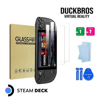 Steam Deck 9H tempered glass stickers (2 packs) | Comes with tool kit anti-glare tempered glass protective stickers