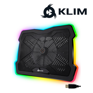 KLIM 究極のゲーミング ノートパソコン クーラー｜RGB LED ライト効果｜安定した静かな冷却と放熱 Amazon のベストセラー