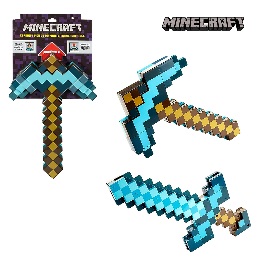 Minecraft 麥塊|鑽石變形劍 (二合一劍鎬)|第三方周邊 – DUCKBROS VR