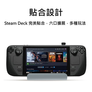 Steam Deck/OLED, ROG Ally｜Six-in-one multi-function docking station｜Cooling fan｜Host/screen docking station