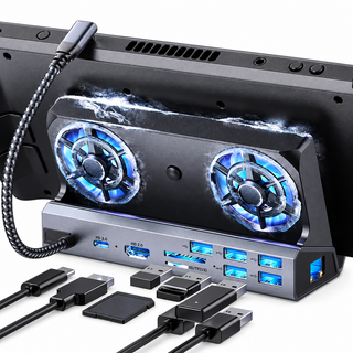 十合一 風扇底座丨相容於 Switch 2 / ROG / SteamDeck / MSI DUCKBROS Brand
