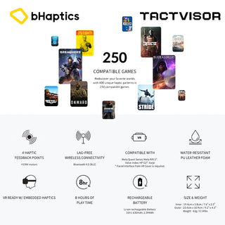 代購｜bHaptics 觸覺反饋面罩 TactVisor｜適用 Meta Quest、Valve Index、VIVE