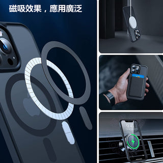 日本BEVAS｜磁気電話ケース マット保護ケース iPhone 14 13 Pro Max Plus ワイヤレス充電 Magsafe