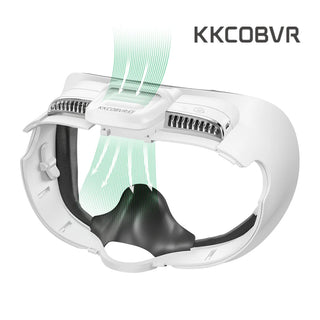 KKCOBVR K3ファンマスク｜Quest 3ファン対応、曇り止め、光漏れ防止｜遮光マスク、2段階風量、深さ調整可能