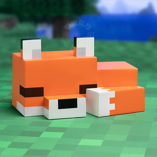 Be a Creator God Minecraft Wheat Cube｜Fox Night Light Orange Fox Minecraft Third Party Peripheral｜Night Lamp Table Lamp Fox Peripheral