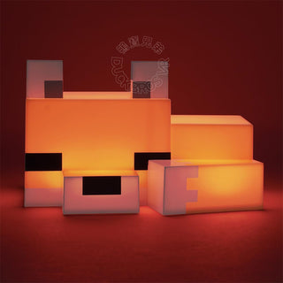 Be a Creator God Minecraft Wheat Cube｜Fox Night Light Orange Fox Minecraft Third Party Peripheral｜Night Lamp Table Lamp Fox Peripheral