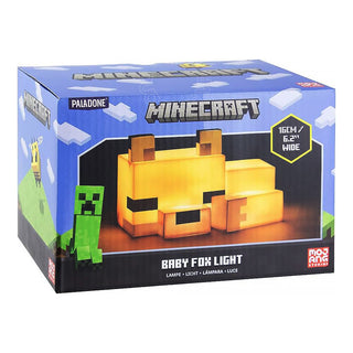 Be a Creator God Minecraft Wheat Cube｜Fox Night Light Orange Fox Minecraft Third Party Peripheral｜Night Lamp Table Lamp Fox Peripheral