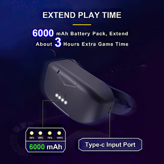 DUCKBROS｜Meta Quest Pro upgraded battery headset｜External battery｜6000mAh