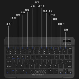 預購 鴨寶牌 VR 專用鍵盤＆滑鼠組｜相容於 Quest 系列 DUCKBROS VR