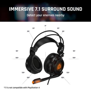 KLIM Puma Gaming Headset｜7.1 surround sound over-ear USB port 