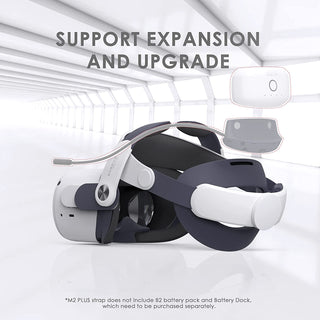 BOBOVR｜M2 Plus battery headset｜Applicable to Quest 2｜Dual pads for pressure reduction and stability