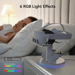 預購 AMVR RGB 磁吸充電展示架｜相容於 Quest 3 / 3S AMVR