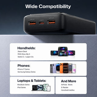 預購 JSAUX 行動電源 20000mAH 65W丨相容於 ROG Xbox Ally X/NS2/Deck JSAUX
