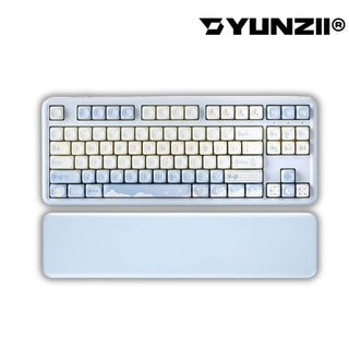 YUNZII B87 機械鍵盤｜相容於 Win/Mas/iOS/Android 牛奶線性 PBT鍵帽 RGB背光 電競 贈轉印貼 YUNZII