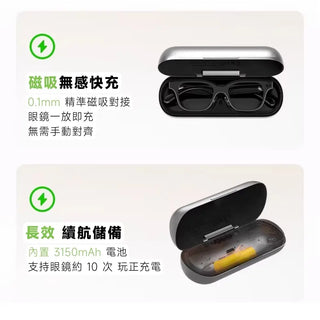 原廠 眼鏡充電盒丨相容於 Rokid Glasses 快充 充電 智慧眼鏡 AI眼鏡配件 DUCKBROS VR