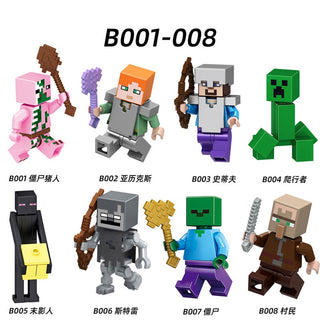 Minecraft 麥塊｜16款套組 人偶模型｜ 第三方周邊
